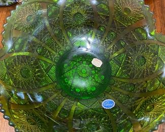 Gorgeous large green Imperial bowl 