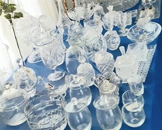 Crystal Condiment dishes and misc