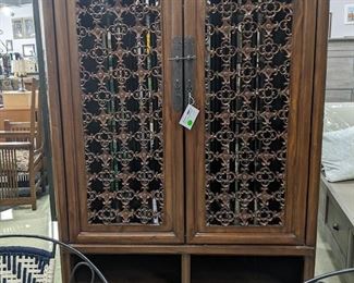 Indonesian Carved Storage Cabinet