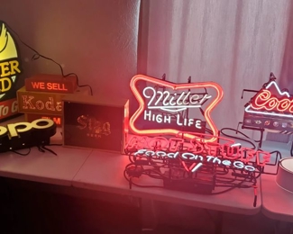 Vintage Neon Signs Modern Lighted Sign Chester Fried Chicken To Go Zippo Kodak Stag Beer Miller High Life HOT STUFF Coors Light