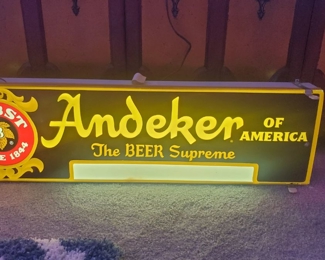 Pabst Andeker Of America Th Beer Supreme Lighted Sign