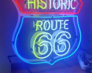 Historic Route 66 Neon Sign Excellent