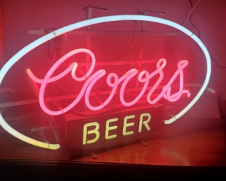 Coors Beer Neon Lighted Sign