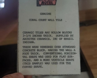 Coral Court Wall Tile Certificate