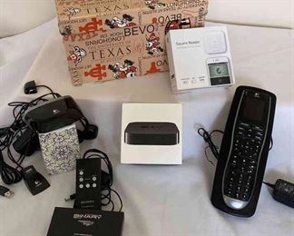 Apple TV Box, Square Reader, Logitech Electronics More 