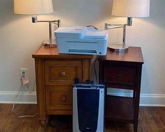 Side Tables with Office Equipment