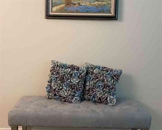 Sitting Bench with Artwork