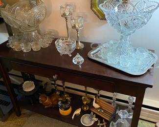 Vintage EAPG Punch Bowl with Cups