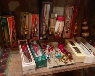 Vintage Mercury Glass Tree Toppers, Some in Original Boxes!!