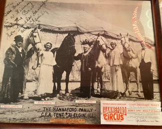 Vintage 1937Hannaford Family Photograph. Hagenbecked & Wallace Circus