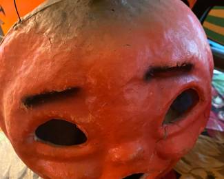 Vintage 1940's Jack O Lantern Double Sided With Metal Insert for you candle!!
