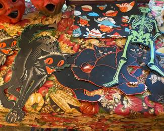 Vintage Halloween Cut Out Cardboard ( in Living Room!)