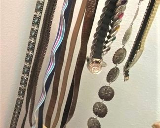 NICE COLLECTION OF BELTS.