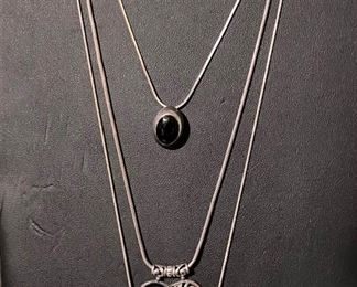 BEAUTIFUL STERLING SILVER NECKLACES.