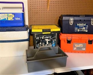 COOLERS AND TOOLBOXES.