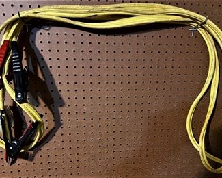 HEAVY DUTY JUMPER CABLES ABOUT 20FT LONG.