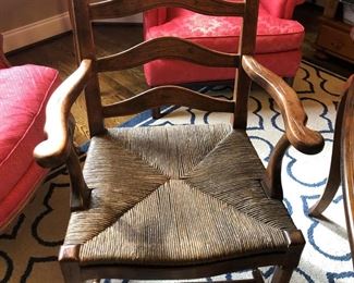 Country French Chair with Rush Seat