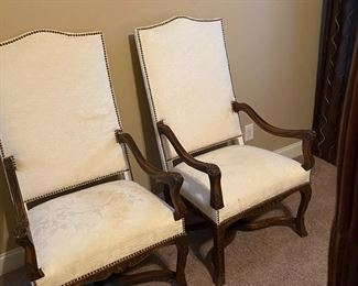 Pair French Style Armchairs