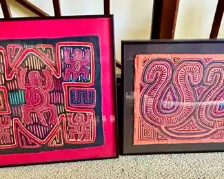 Assortment of Mola Applique Textile Panels
