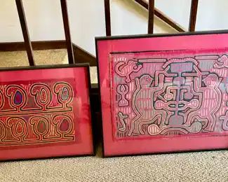 Assortment of Mola Applique Textile Panels
