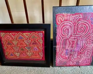 Assortment of Mola Applique Textile Panels
