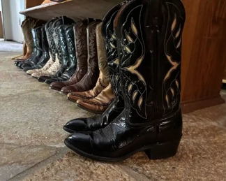 Assortment of Cowboy Boots - ACME, Neolite, Bona Allen Boots, Tony Lama