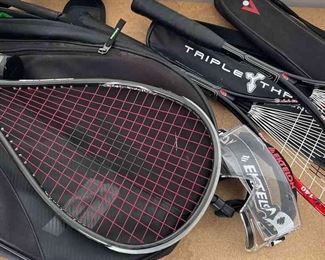 2 Prince Rackets, 1 Gamma Racket, 1 Large Prince Carrying Case, 2 Single Cases, Safety Glasses And 2 Dunlop Pro Sport Balls