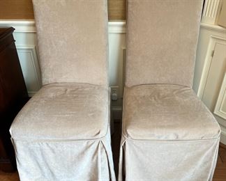 2 Upholstered Dining Chairs W Covers