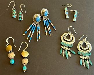 5 Pairs Sterling Silver Earrings