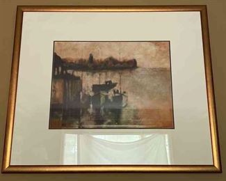 57 X 49 Signed Print With GoldToned Frame