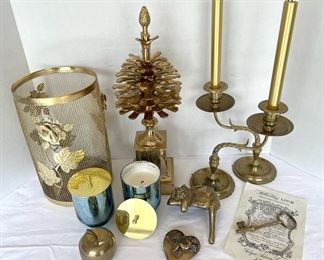 Brass Toned Decor Candles