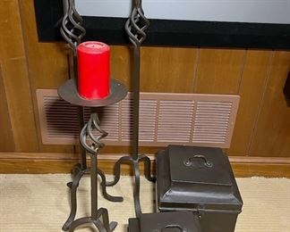 Cast Iron Candle Stands Metal Boxes