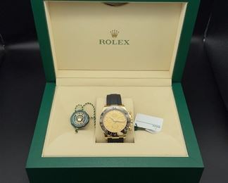 2023 Rolex Daytona 116518LN 18k Gold Champagne Dial 40mm Watch with Box, Tags, and Card