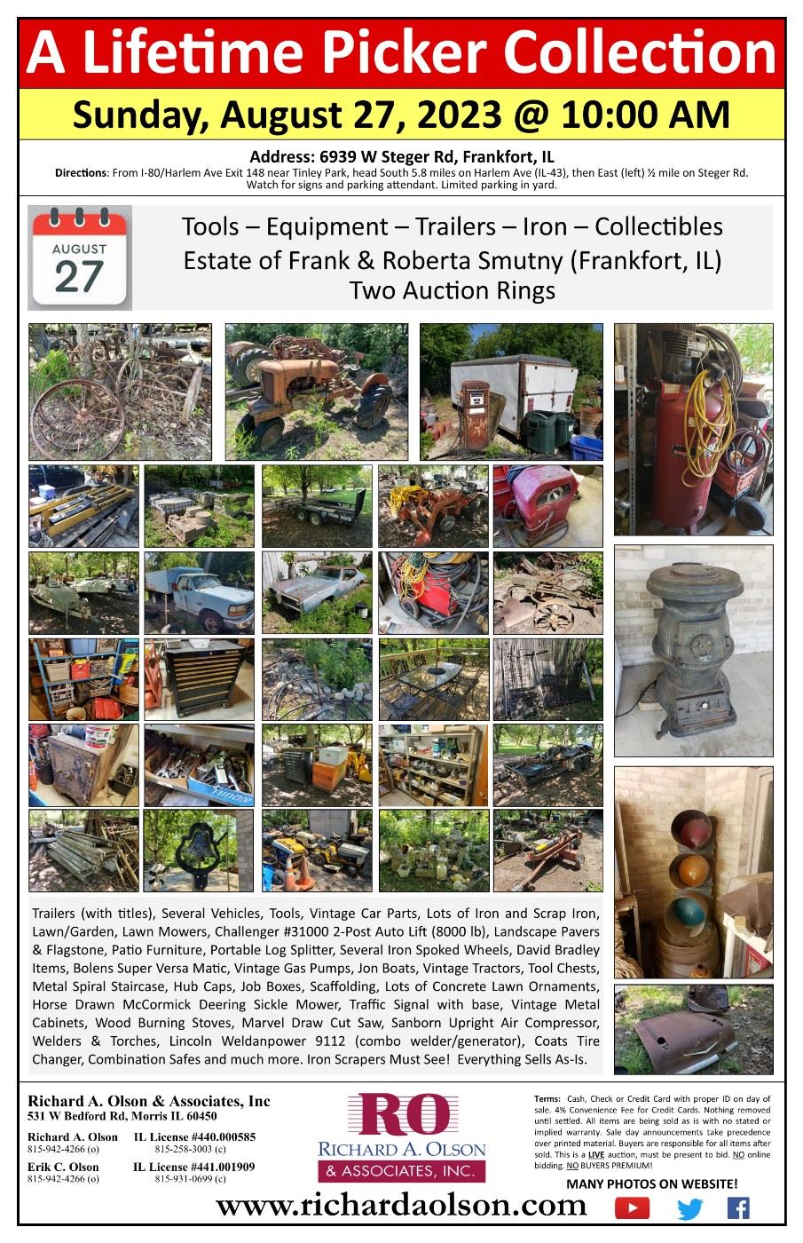 A Lifetime Picker Collection!!! Tools – Equipment... starts on 8/27/2023