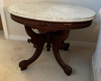 Marble top side tables 