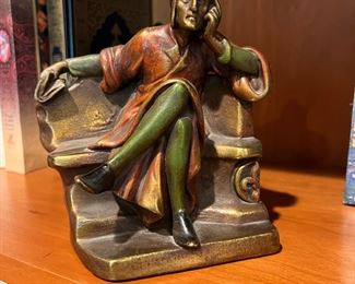 Antique Mantarani's Dante Bookends 1930's Art Deco