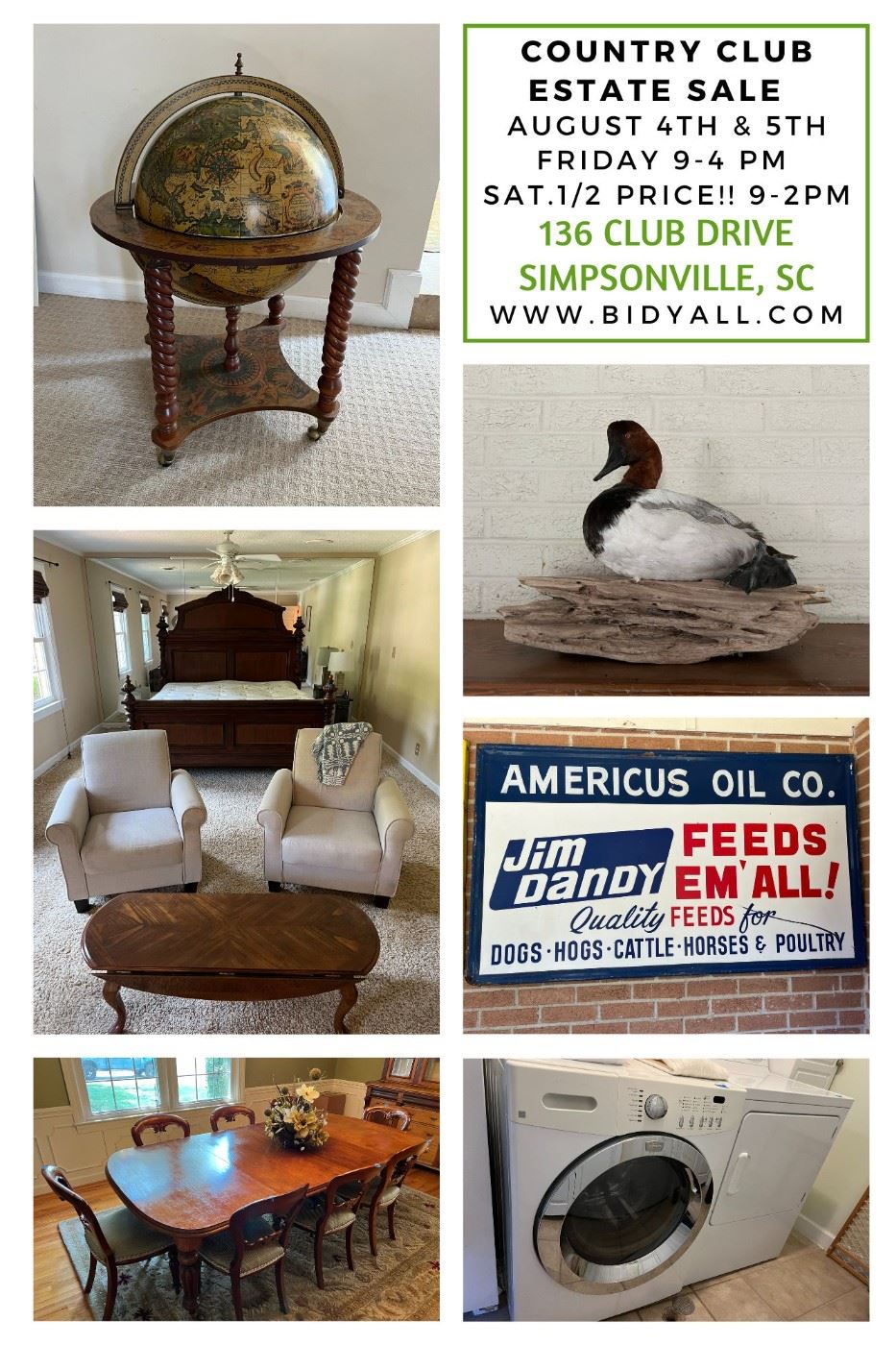 Bentz Estate Sale Flyer