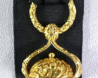 18k gold watch fob seal