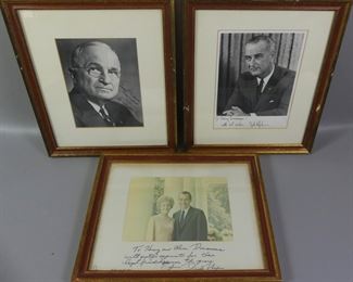Several signed Presidential photos