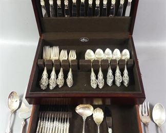 7 sterling flatware sets!