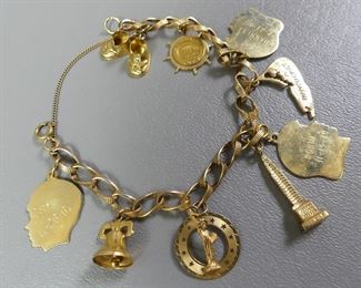 14k gold charm bracelet