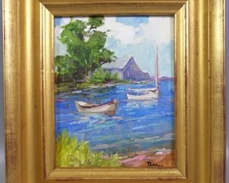 7 paintings by David Lazarus of Nantucket