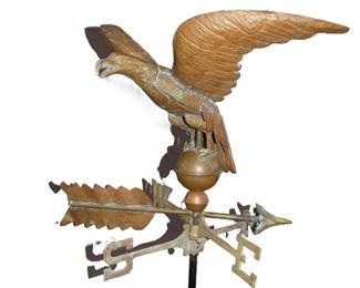 Copper eagle weathervane