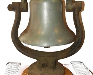 Antique bronze locomotive bell - 260 lbs