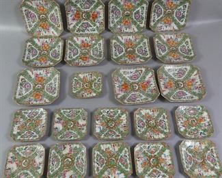 Rose Medallion square plates