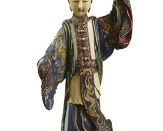 Fine Chinese carved bone princesss