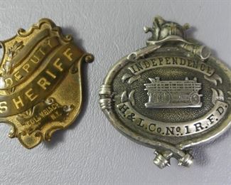 Old fire and police badges