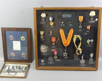 Old medals and submarine tags