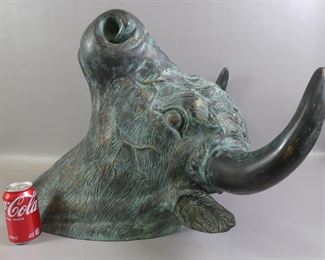 Large bronze cow head - wall mount