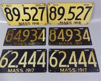 Early Mass. license plates